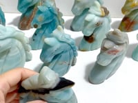 11 Pieces Caribbean Calcite Unicorn Carving