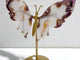 Beautiful Sakura Flower Agate Butterfly Wing Carving With Stand