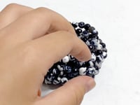 8mm Multi-faceted Black Orca Agate Bracelet Wholesale