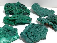 6 Pieces Beautiful High Quality Raw Malachite Specimen