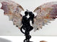 Morocco Agate Demon And Angel Wing Carving With Stand