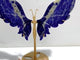 Unique Blue Sodalite Butterfly Wing Carving With Stand