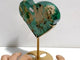 Unique Malachite Heart With Stand