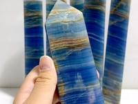 6 Pieces High Quality Blue Onyx Four-sided Tower Point