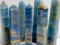 7 Pieces Tall High Quality Blue Onyx Four-sided Tower Point