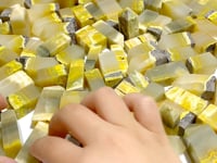 126 Pieces Short Bumble Bee Jasper Four-sided Tower