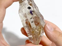 A95 Enhydro Crystal Moving Bubble Black Quicksand With Rainbow