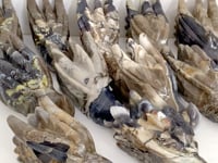 11 Pieces Volcanic Agate Dragon Head Carving Closeout(UV-Reactive)