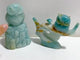 2 Pieces Beautiful Caribbean Calcite Owl Carving