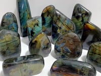 13 Pieces Beautiful Polished Yellow Blue Labradorite Free Form