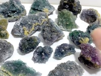 17 Pieces Raw Stone Fluorite Mixed Pyrite Specimen