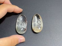 2 Pieces Crane Garden Quartz Inner Scene Carving