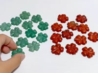 Red Jasper Green Aventurine Four Leaf Clover Carving Wholesale