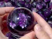89 Pieces Beautiful Purple Fluorite Spheres (Sea Freight Only)