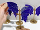 4 Pairs Small Lapis Lazuli Butterfly Wing Carving With Stand