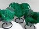 3 Pieces Large Malachite Heart With Stand