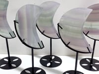 Fluorite Moon Carving With Stand Wholesale