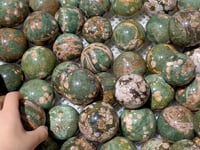 61 Pieces Rainforest Jasper Spheres (Sea Freight Only)