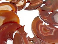 9 Pieces Large Carnelian Moon Face Carving Closeout