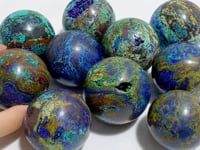 10 Pieces Azurite Mixed Malachite Spheres #3