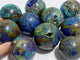 10 Pieces Azurite Mixed Malachite Spheres #3