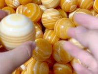 2-2.3inch Yellow Calcite Stripe Spheres Wholesale