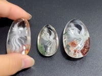 3 Pieces Beautiful Phoenix Garden Quartz Inner Scene Carving