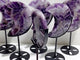 6 Pieces Chevron Amethyst Moon With Stand