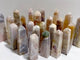 23 Pieces Sakura Flower Agate Four-Sided Tower Points