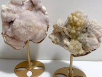 2 Pieces Raw Stilbite Specimen With Stand #4
