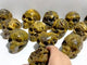 13 Pieces 6th Vein Ocean Jasper Geode Skull Carving