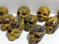 9 Pieces Geode 6th Vein Ocean Jasper Skull Carving