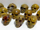 12 Pieces Geode 6th Vein Ocean Jasper Skull Carving