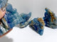 4 Pieces Blue Onyx Flying Dragon Castle Carving