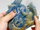 3 Pieces Blue Onyx Flying Dragon Castle Carving