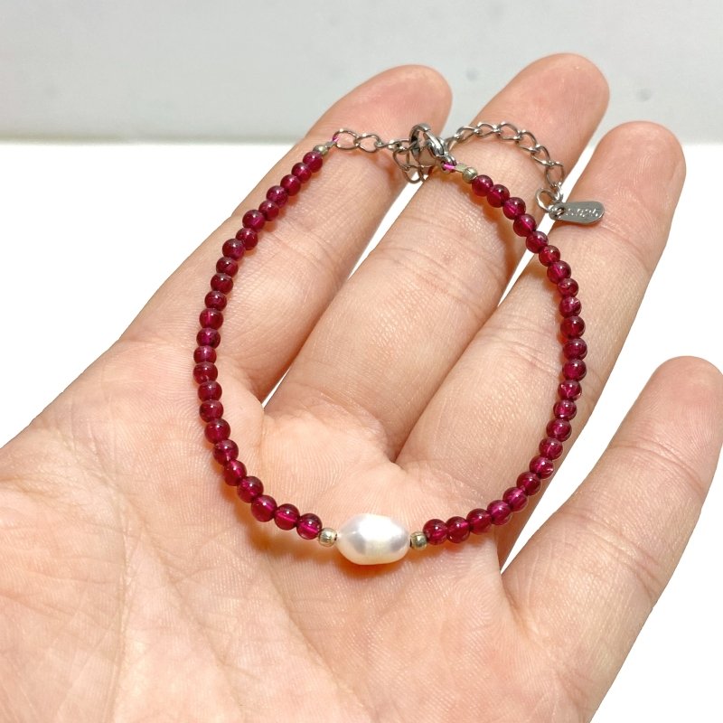 Purple | Red Garnet & Pearl Bracelets Crystal Wholesale - Wholesale Crystals