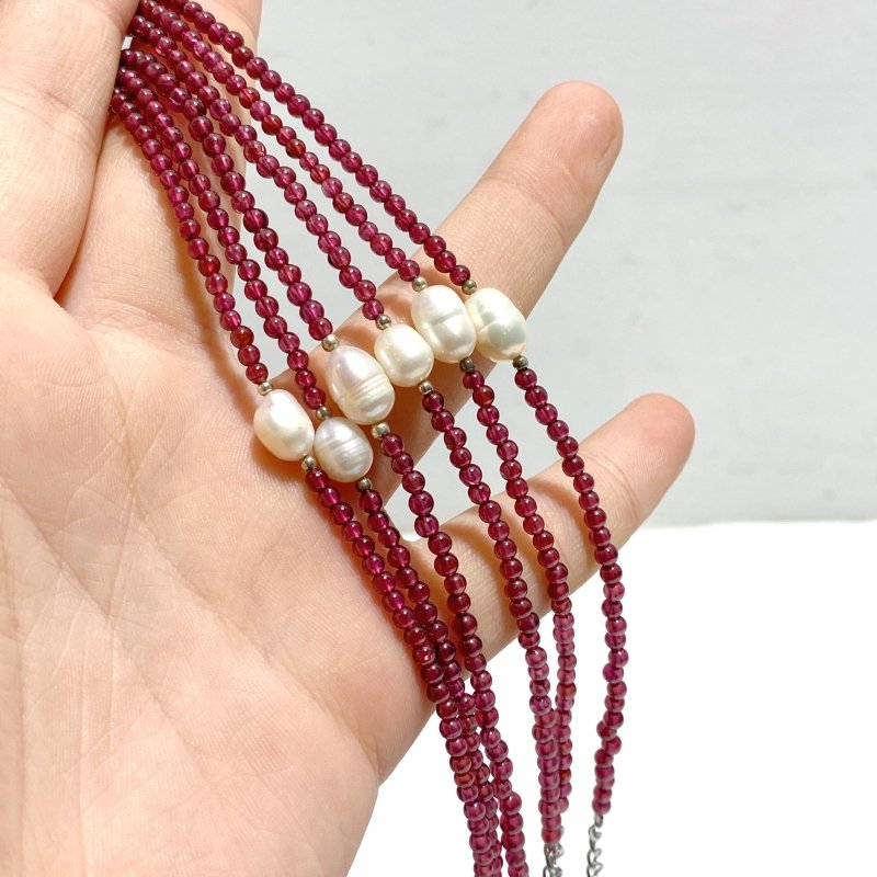 Purple | Red Garnet & Pearl Bracelets Crystal Wholesale - Wholesale Crystals