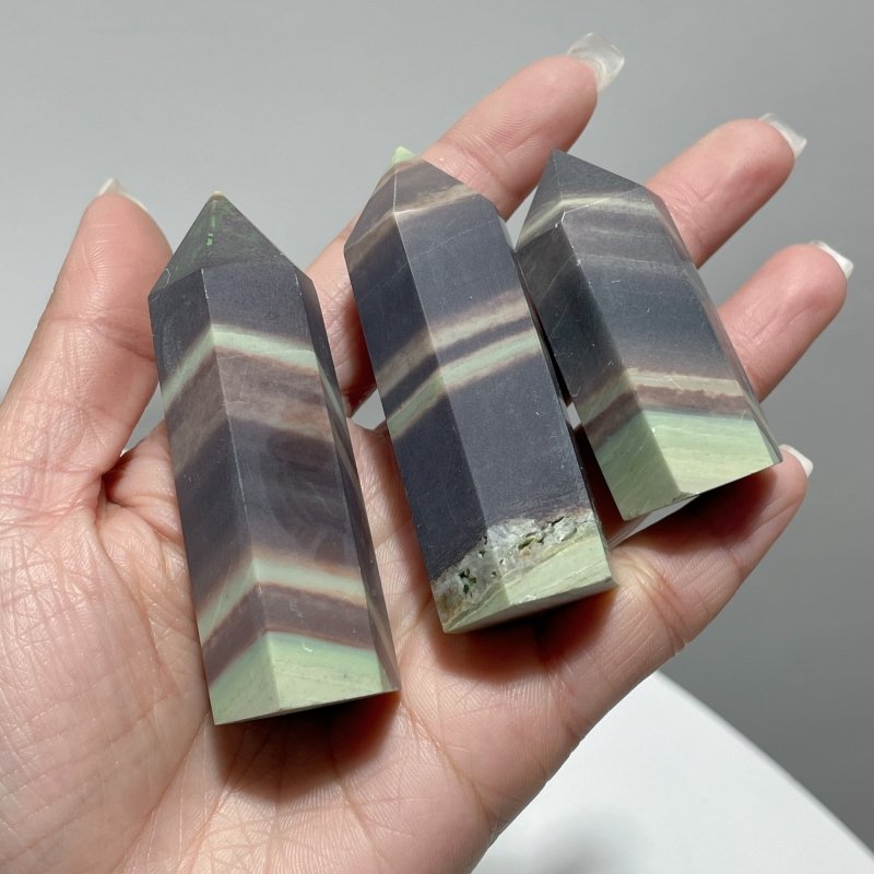 Purple Robe Jade Belt Stone Point Tower Wholesale - Wholesale Crystals