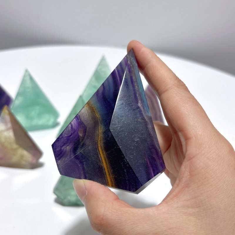 Rainbow Fluorite Geometric Arrow Head Shaped Wholesale - Wholesale Crystals