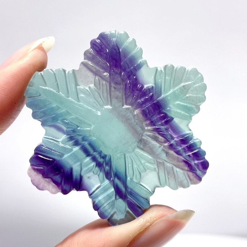 Rainbow Fluorite Snowflake Carving Wholesale - Wholesale Crystals