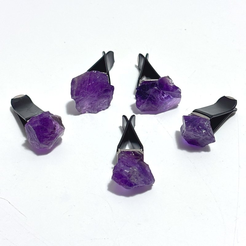 Raw Amethyst Car Air Vent Clips Wholesale Car Accessories - Wholesale Crystals