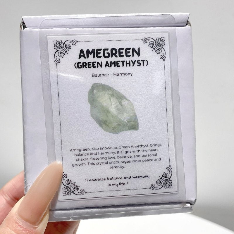 Raw Green Amethyst Gift Box Wholesale Shrink Wrap Packaging - Wholesale Crystals