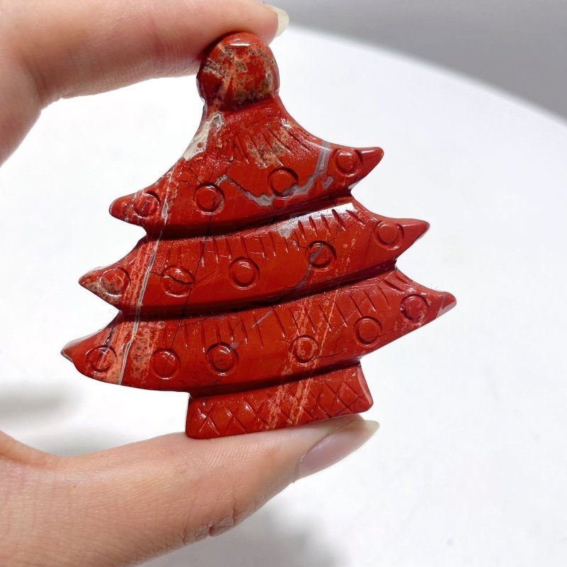 Red Jasper Christmas Tree Carving Wholesale - Wholesale Crystals