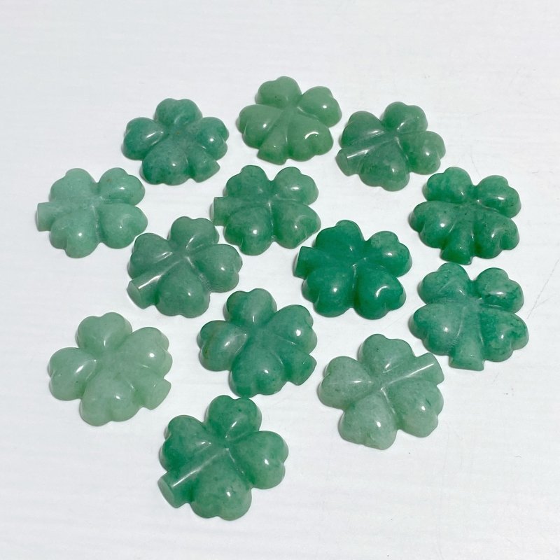 Red Jasper Green Aventurine Four Leaf Clover Carving Wholesale -Wholesale Crystals