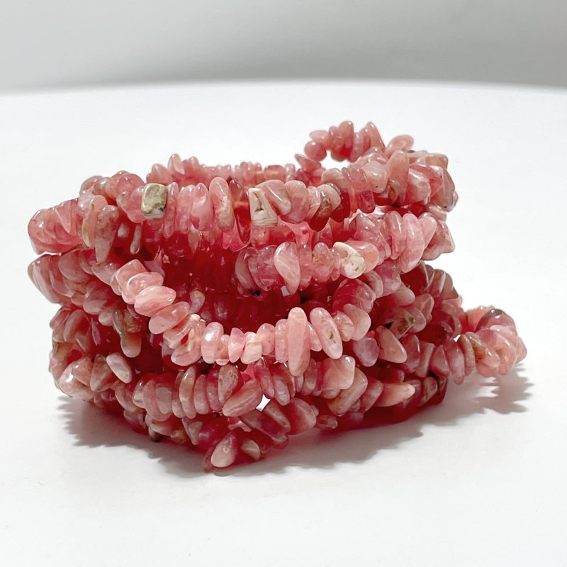 Rhodochrosite Chips Bracelet Wholesale - Wholesale Crystals