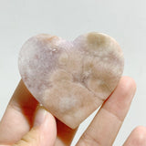 Sakura Flower Agate Heart Wing Carving With Stand -Wholesale Crystals