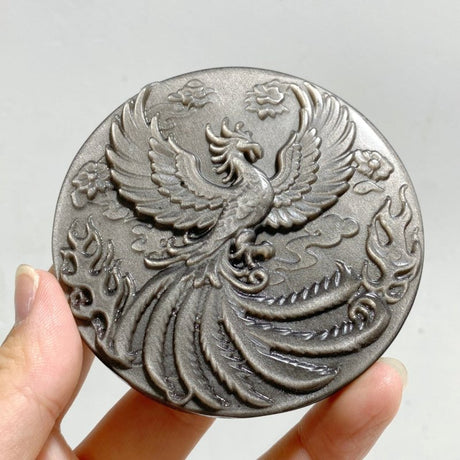 Silver Sheen Obsidian Phoenix Carving Wholesale -Wholesale Crystals