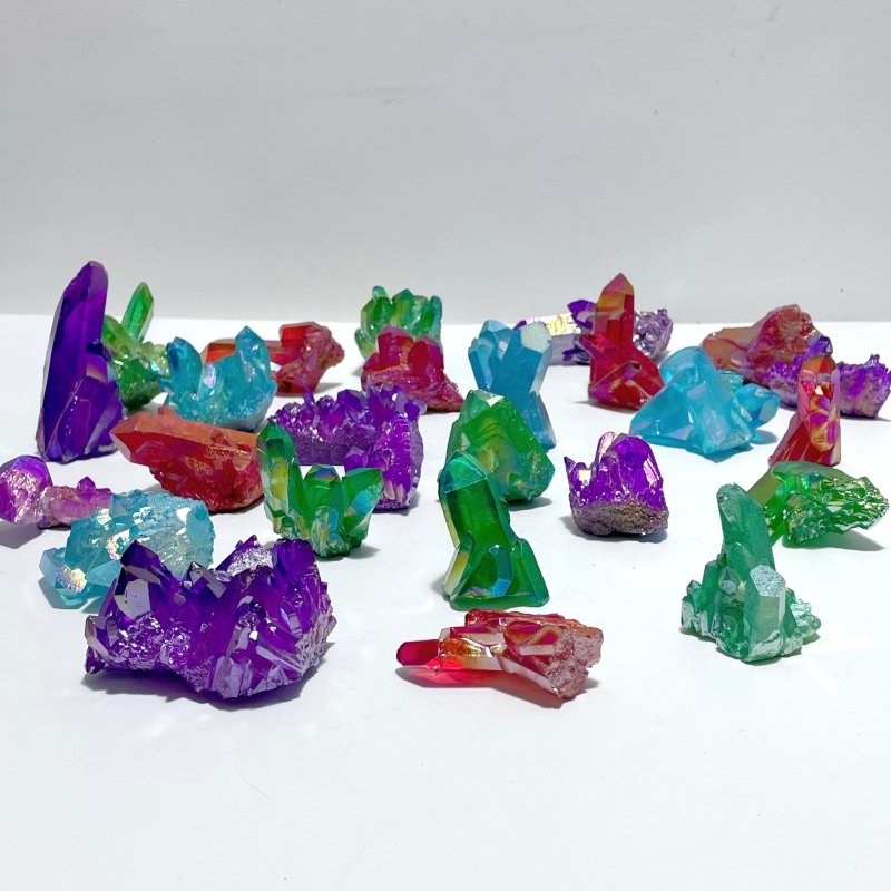 Small Colorful Aura Crystal Cluster Wholesale - Wholesale Crystals