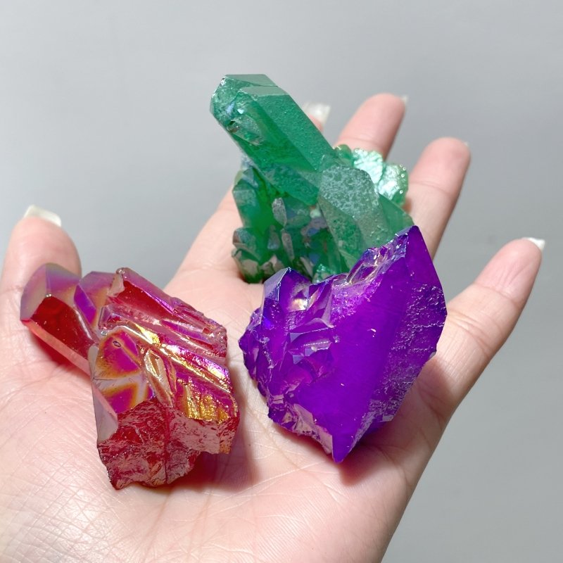 Small Colorful Aura Crystal Cluster Wholesale - Wholesale Crystals