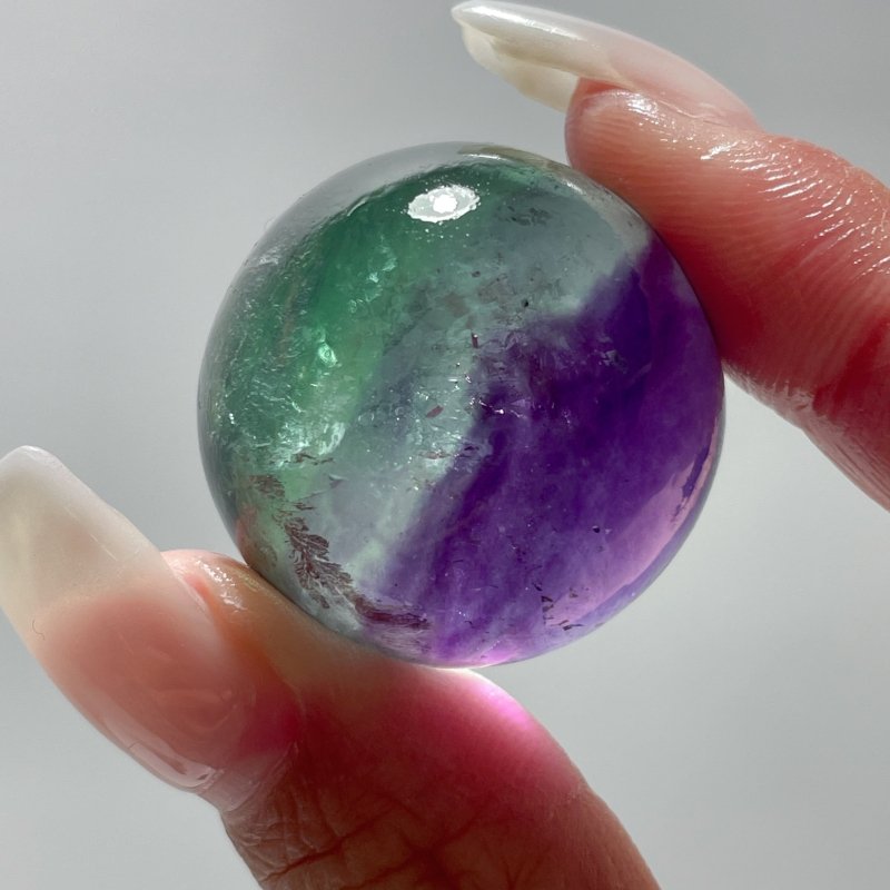 Small Purple Green Colorful Fluorite Sphere 2 - 3cm Wholesale - Wholesale Crystals